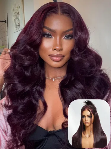 Vista 15 de UNICE Yaki Straight Pelucas Frontales de Encaje 13x4 de Cabello Humano con Cordón Pre Everything Sin Pegamento Peluca Frontal de Cabello Humano Pre