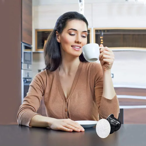 Vista 7 de CAPMESSO Cápsulas de café de papel de aluminio - Tapas de aluminio adhesivas de aluminio para reutilizar cápsulas originales Nespresso cápsulas