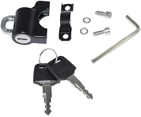 Vista 6 de Cerradura universal de aleación de aluminio con 2 llaves para manillar de 7/8 pulgadas y 0.866 in