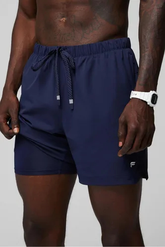 Vista 77 de Fabletics The One - Pantalón corto para hombre (forro), entrenamiento, natación, ligero, de secado rápido, bolsillo con cremallera, tejido elástico