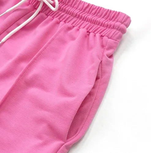 Vista 6 de Pantalones Cargo Mujer Cintura alta Barril Recto Pantalones de Moda Cintura elástica Cordón Pantalones de chándal
