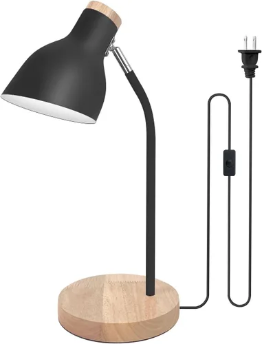 Vista 7 de Himmel Lámpara de escritorio, lámpara de mesa de metal ajustable, lámpara de mesa para niños para dormitorio, sala de estar, enchufe E27 para leer