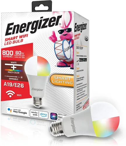 Vista 11 de XTREME Energizer Connect Smart A19 Bombillas LED RGB blancas y multicolor con control de voz y acceso remoto a través de tu teléfono inteligente