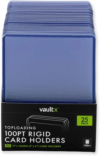Vista 2 de Vault X 100pt Toploaders (paquete de 25) 3" x 4" Rígido Tarjeteros para TCG