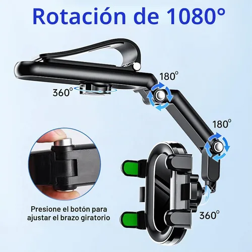 Vista 3 de Soporte giratorio para teléfono con visera solar 360, compatible con iPhone 13 Pro Max/13 Pro/13/12 Pro Max/12 Pro/12, Galaxy Z Fold 3/S21/S22