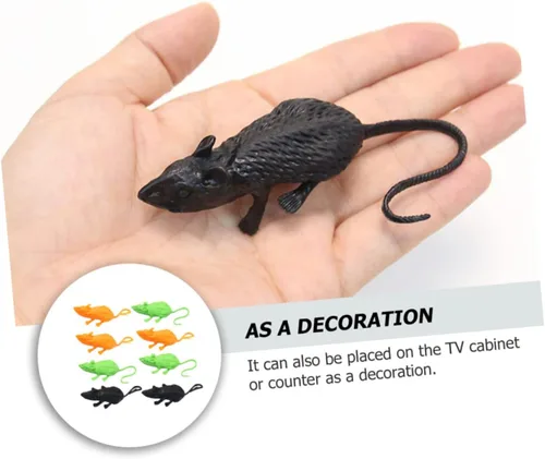 Vista 8 de 18Pcs Realistic Simulated Mouse Toys Halloween Decor Party Layout Props Small Lightweight PE Material for Scary Pranks and Indoor Display