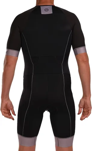 Vista 3 de Zoot Traje de carreras Core Aero Tri para hombre, traje de triatlón de manga corta para hombre, tela italiana Primo, 3 bolsillos y acolchado