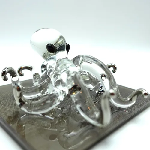 Vista 6 de Figuras artísticas de pulpo en miniatura de vidrio soplado a mano, animales marinos, regalo coleccionable para decorar