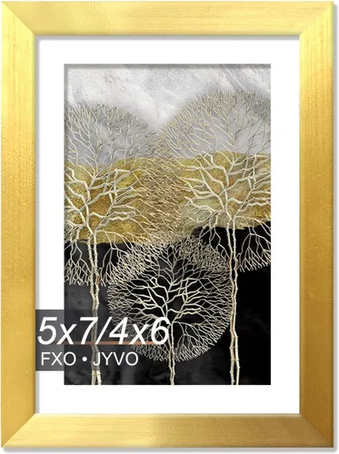 Vista 36 de Fxojyvo Marco de Fotos de 4x6, Muestra Foto de 3.5x5 con Paspartú o 4 x 6 Sin Paspartú, Liviano y de Alta Transparencia Marco de 4 por 6 para Pared