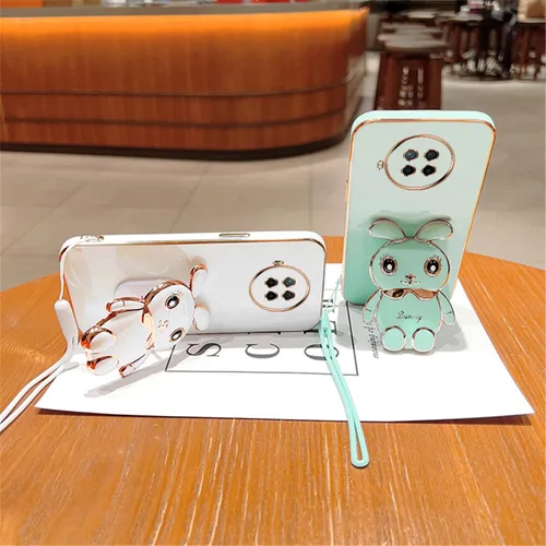 Vista 4 de Funda compatible con Redmi Note 9 Pro Funda de teléfono TPU Silicona Soporte galvanizado Suave Durable Caída Protección a prueba de golpes para 7