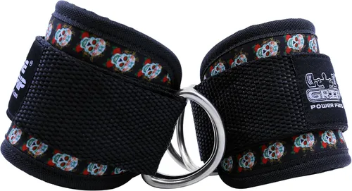 Vista 12 de Correas de tobillo para máquinas de cable con doble anillo en D, puños de neopreno premium ajustables para mejorar piernas, abdominales y glúteos
