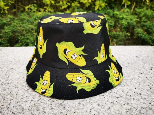 Vista 4 de Sombrero de pescador reversible de doble cara con estampado unisex