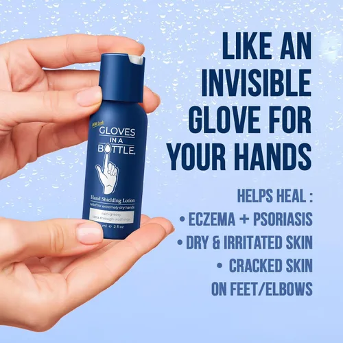 Vista 7 de Loción de Manos Gloves In A Bottle para Enfermeras – Mejor Crema de Manos de Viaje para Manos Secas y Agrietadas, Alivio del Eczema y Psoriasis