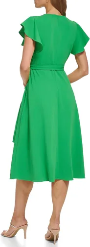 Vista 3 de DKNY Vestido cruzado de imitación para mujer
