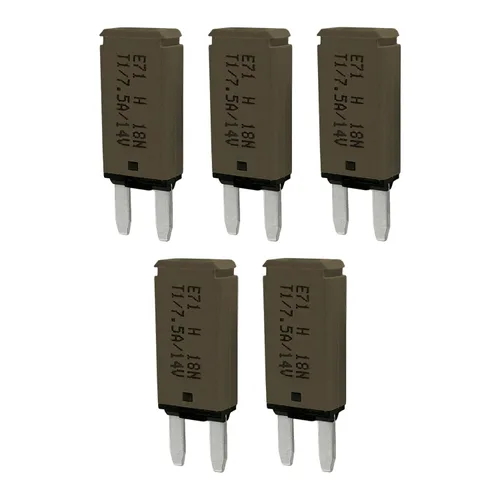 Vista 24 de Mini ATM Auto Reinicio 5 Amperios Disyuntor de Circuito Fusible para Protección de Batería de Audio Automotriz Marina RV Coche Camión (T1) Reinicio