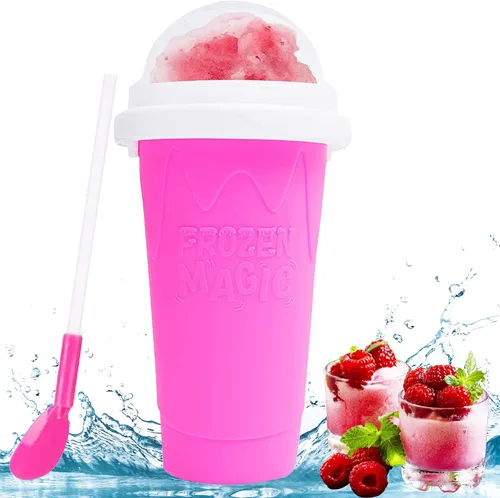 Vista 10 de Máquina para hacer granizados, vaso portátil para hacer granizados, taza mágica de congelación rápida, para hacer helados de batidos caseros