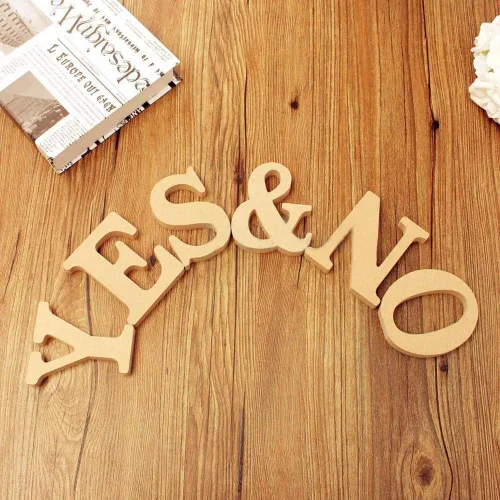 Vista 3 de Letras de madera de la A a la Z independientes para colgar del alfabeto decorativo, regalo de boda, estantería de oficina en casa, decoración