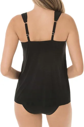 Vista 4 de Miraclesuit Traje de baño para mujer Dazzle con cuello redondo y aros