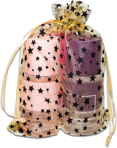 Vista 29 de The Display Guys - Paquete de 100 bolsas de regalo de organza transparente de 2 x 2.5 pulgadas con cordón