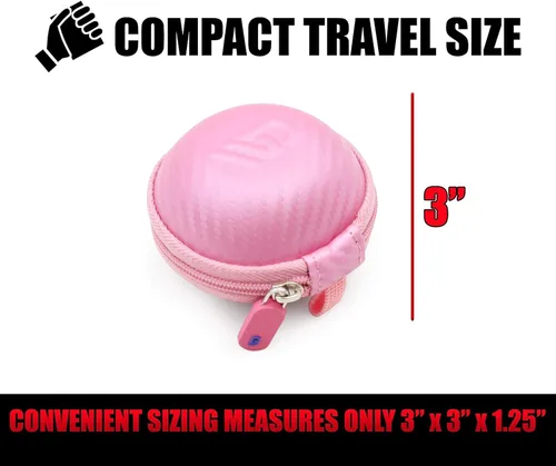 Vista 2 de Casematix Funda de transporte rosa compatible con Tamagotchi On Virtual Interactive Pet Game, incluye solo funda compacta
