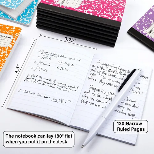 Vista 2 de feela Paquete de 70 mini cuadernos de composición a granel, lindo bloc de notas de composición de bolsillo, cuadernos pequeños para estudiantes
