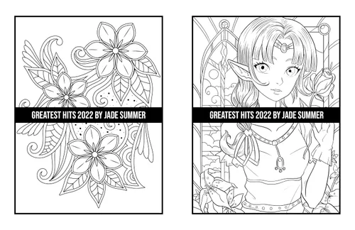 Vista 52 de Greatest Hits An Adult Coloring Book with the 100 Best Pages from the Jade Summer Collection