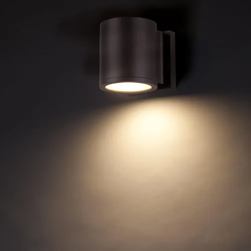 Vista 2 de WAC Lighting WS-W2604-BZ Tubo LED Lámpara de pared al aire libre, luz doble, 3000K, bronce