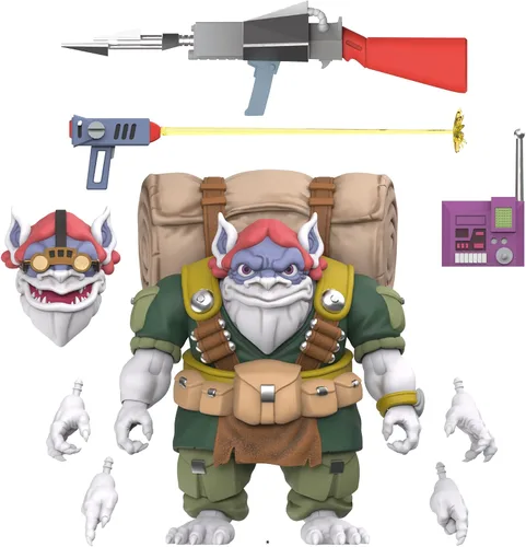 Vista 10 de Super7 ¡ULTIMATES! SilverHawks Buzz-Saw - Figura de acción SilverHawks de 8 pulgadas con accesorios, coleccionables clásicos de dibujos animados