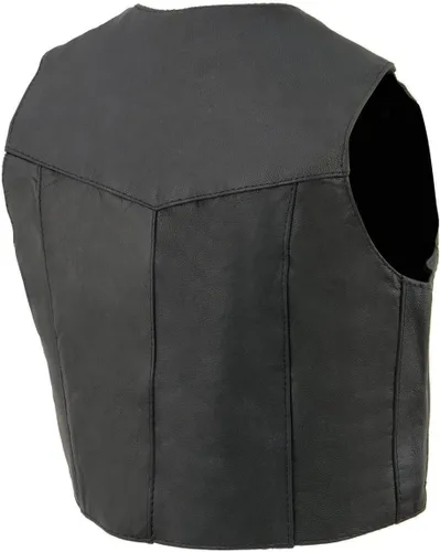 Vista 5 de Milwaukee Leather SH2011 - Chaleco clásico de cuero con tres broches para niños
