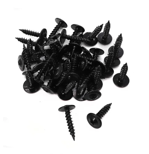 Vista 9 de cSeao 120pcs #8x1-1/2 Tornillos de Madera Negra, Cabeza Truss Phillips Drive Tornillos Autoperforantes