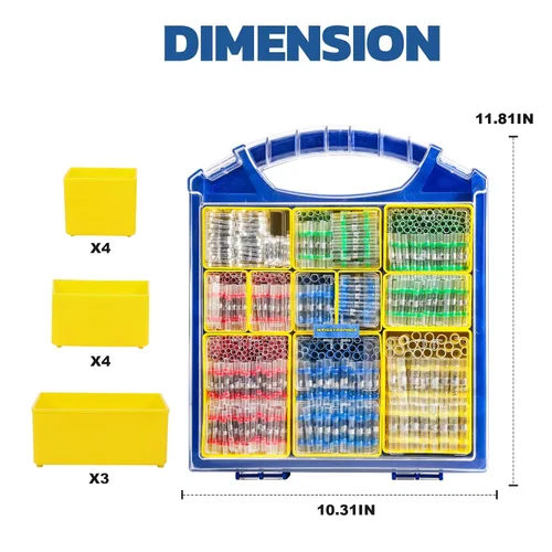 Vista 6 de haisstronica - Kit de 400 conectores de cable de soldadura termoencogible, terminales impermeables para embarcaciones, electricidad, electrónica