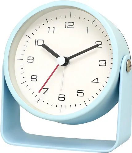 Vista 11 de Maxspace Reloj despertador clásico vintage, reloj despertador analógico retro de 3.5 pulgadas, cuarzo silencioso sin tictac con luz nocturna, reloj