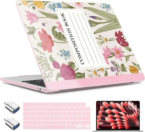 Vista 22 de TWOLSKOO Funda para MacBook Air de 15 pulgadas 2025 2024 2023 Release M4 A3241 M3 A3114 M2 A2941, carcasa rígida de plástico, protector de pantalla