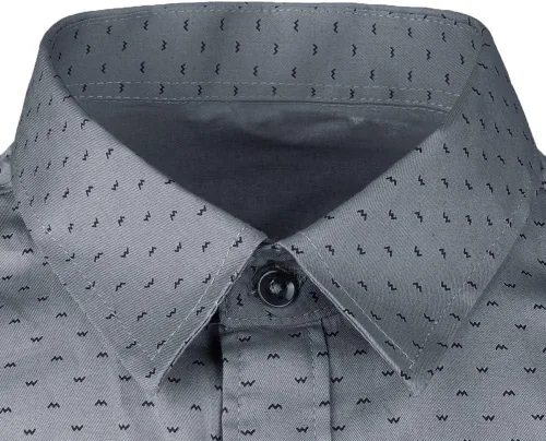 Vista 3 de WULFUL Men's Casual Long Sleeve Dress Shirt Print Cotton Business Button Down Shirts Regular Fit