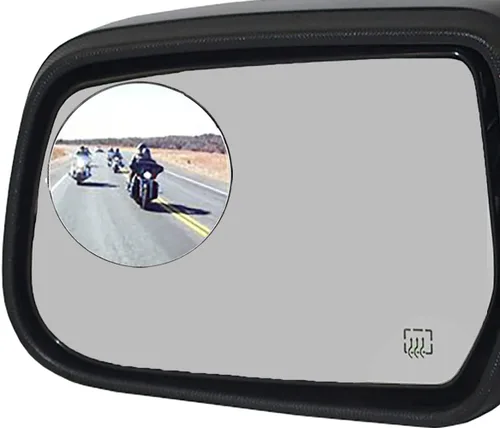 Vista 8 de Ampper - Espejo de punto ciego, marco de aluminio de 3 pulgadas, redondo, de vidrio HD, convexo, gran angular, espejo retrovisor para todos