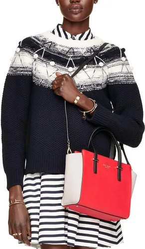 Vista 7 de Kate Spade Cedar Street - Bolso pequeño Hayden (licor de cereza/ballet, negro), Licor de cereza/Ballet/Negro)