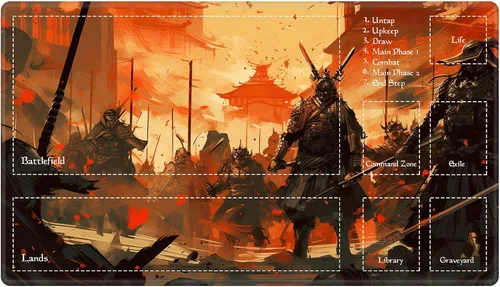 Vista 128 de Alfombra de juego con zonas para juego de cartas MTG, alfombras de juego de mesa, alfombras de juego de mesa de Magic, 61x35.5 cm, alfombra de juego
