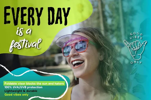 Vista 2 de TILTECH Gafas de sol con visera adjunta, gafas de sol coloridas para fiestas y rave, gafas divertidas