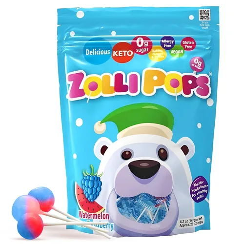 Vista 22 de Zollipops Paletas Clean Teeth, sabores tropicales, 16 onzas