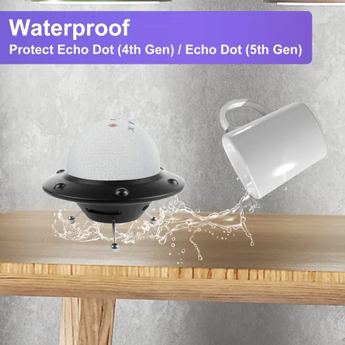 Vista 6 de Soporte para Echo Dot 4ª/5ª generación, soporte para soporte Echo Dot de 4ª generación, soporte de altavoz para soporte Echo Dot 5ª generación Negro