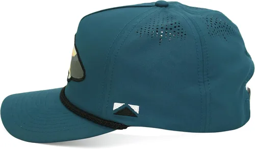 Vista 22 de Paramount Outdoors Sombrero de pesca de trucha al atardecer, diseño de silueta de pez de montaña, sombrero para exteriores con cómodo Snapback