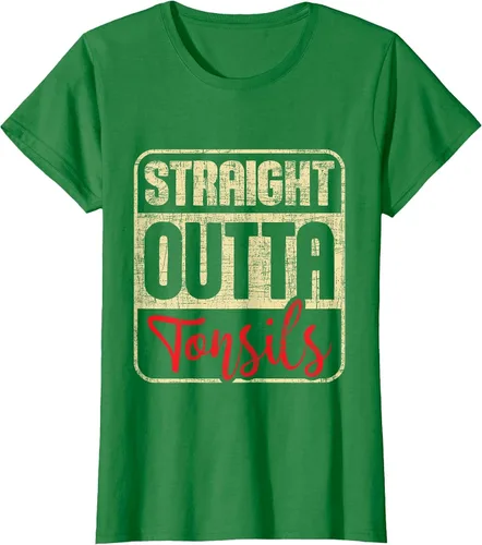 Vista 49 de Straight Outta Amígdalas - Camiseta de recuperación de cirugía de eliminación de amígdalas Asphalt Grey