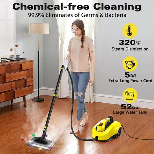 Vista 2 de TVD 5 Bar 320°F Steam Cleaner for Home, Bathroom, Kitchen, Floor & Grout