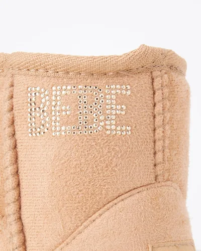Vista 4 de bebe Botas de invierno para niñas, botines de piel de oveja sintética, botas cortas con plataforma para niñas, botas de moda mullidas (11-4)