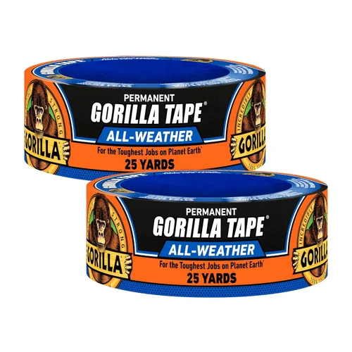 Vista 11 de Gorilla - Cinta impermeable para todo tipo de clima para conductos en exteriores, resistente a los rayos UV y a la temperatura, 1.88 pulgadas x 25