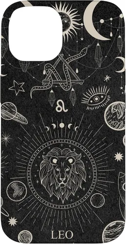 Vista 4 de Galaxy Zodiac Sign Astrological Celestial Aesthetic Leo Case for iPhone 17