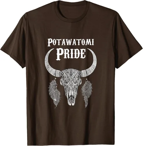Vista 7 de Potawatomi Pride Tribe Native American Indian Buffalo Camiseta