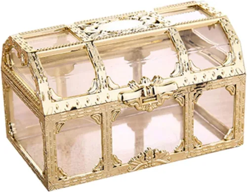 Vista 2 de Walbest Joyero, caja de joyería, caja de almacenamiento transparente vintage, caja de almacenamiento de caramelos, joyero, organizador