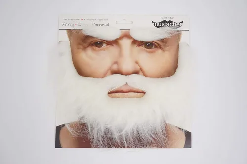 Vista 4 de Mustaches Trapador autoadhesivo para barba y cejas falsas, novedoso, realista pelo facial, accesorio para adultos
