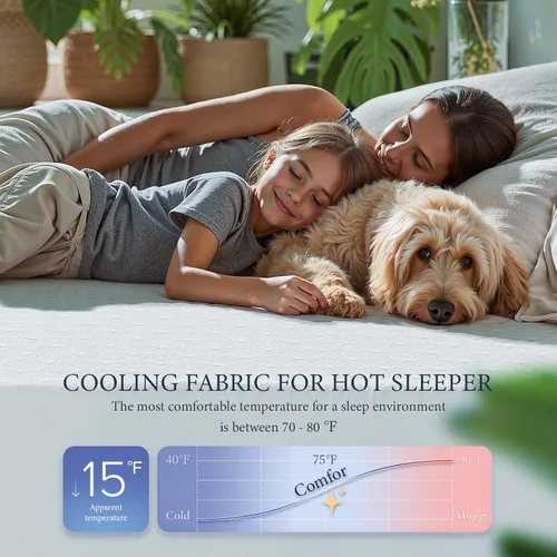 Vista 8 de Protector de colchón impermeable tamaño Queen, funda de cama de bolsillo elástico profundo, lavable a máquina, suave, transpirable, sin ruido